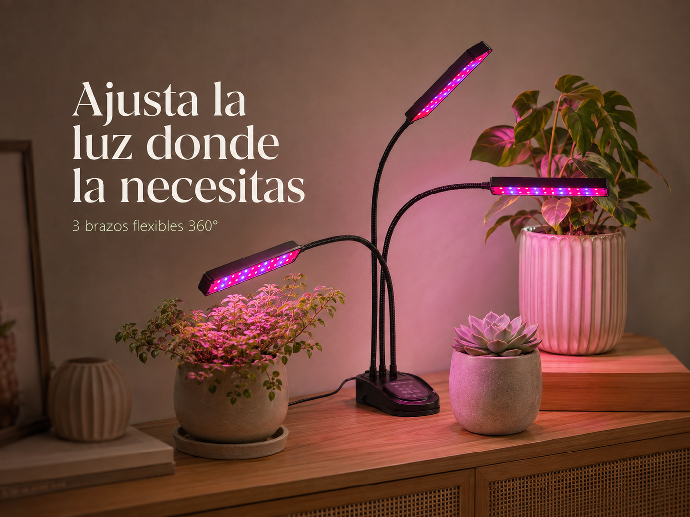 Grow Light LED 360° para Plantas de Interior