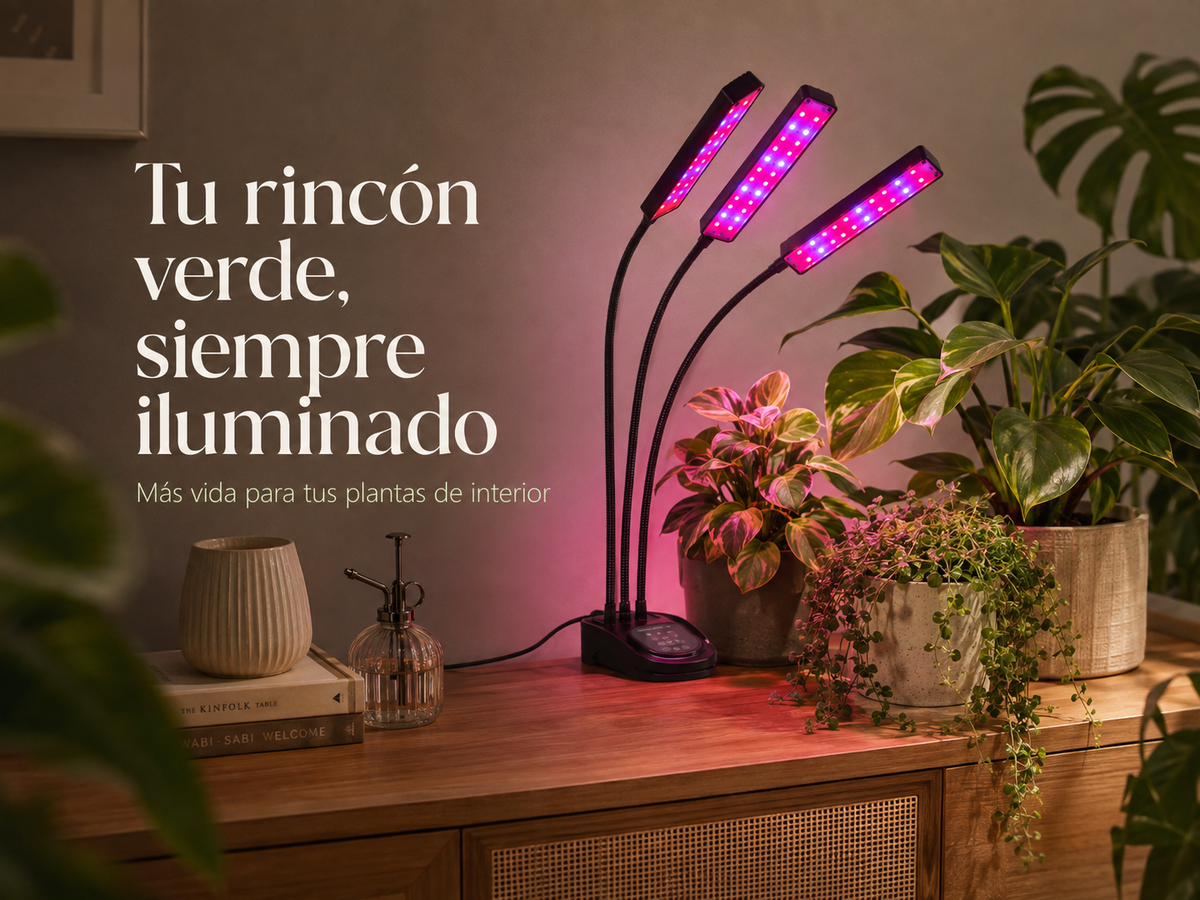 Grow Light LED 360° para Plantas de Interior