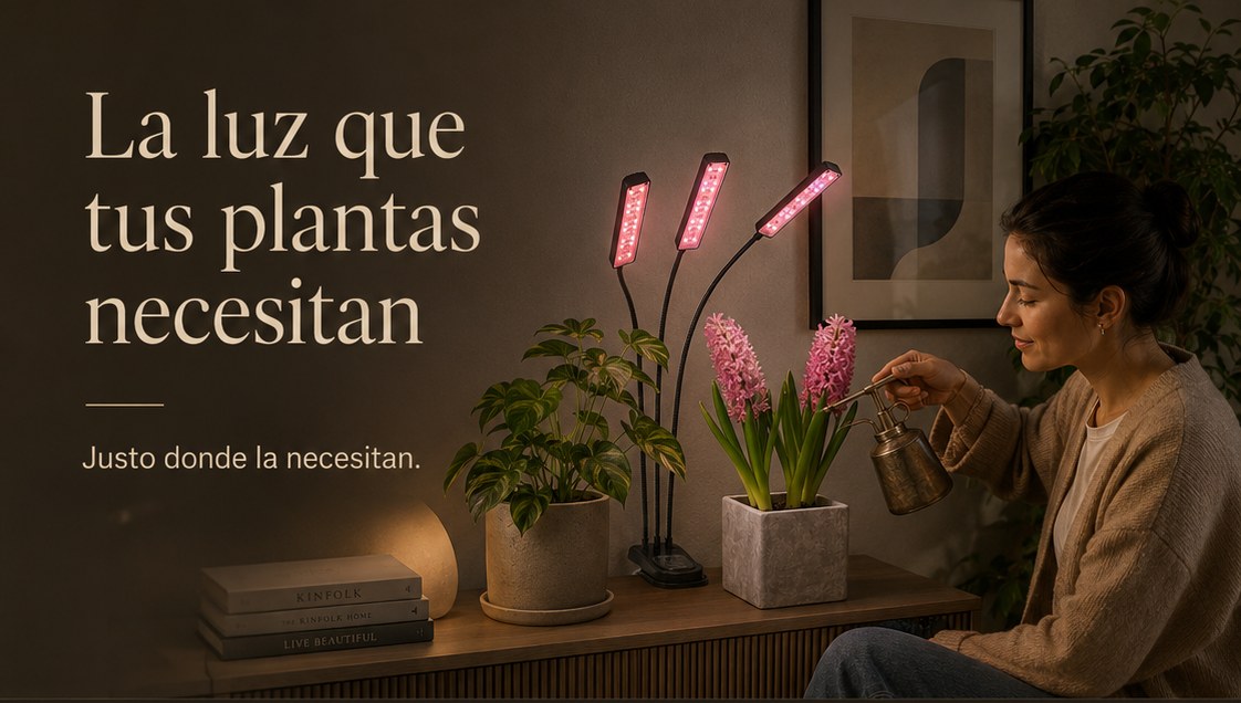 La luz que tus plantas necesitan, justo donde la necesitan